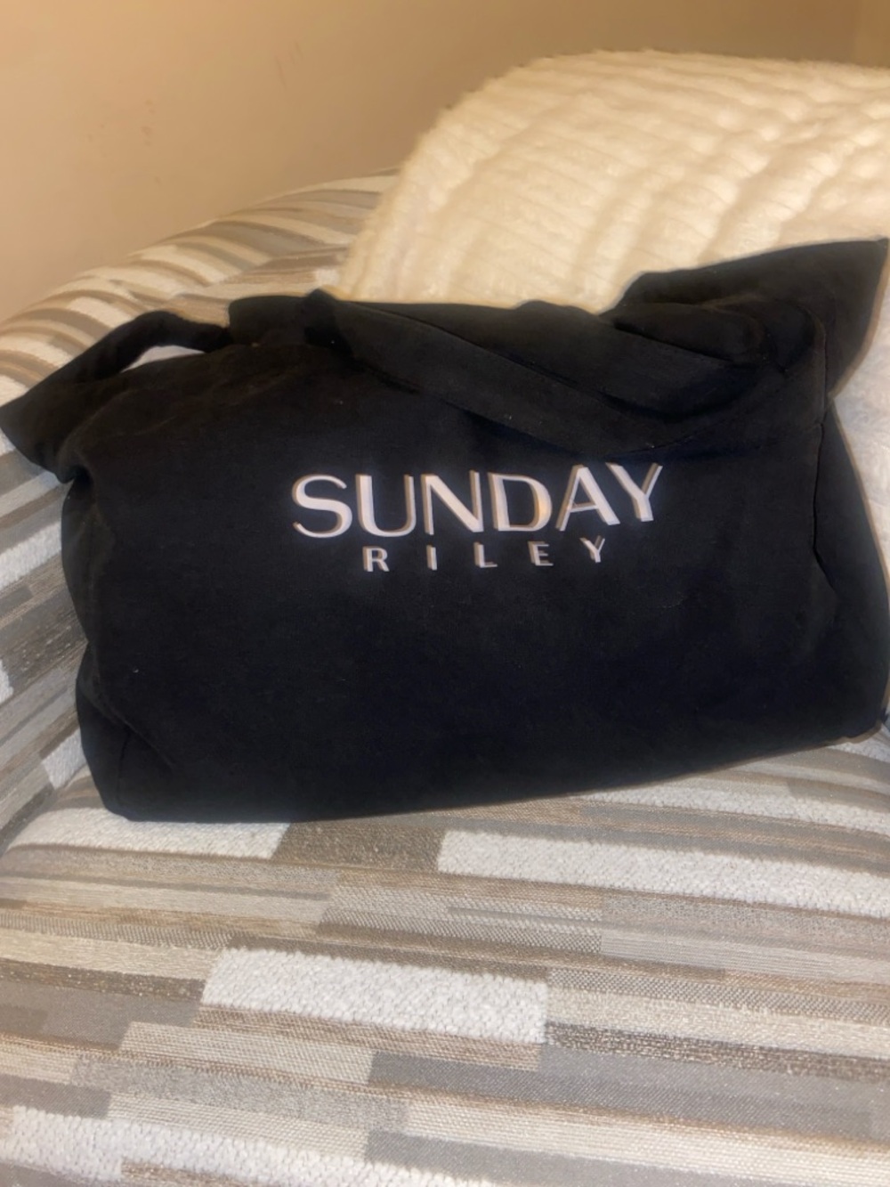 SUNDAY RILEY BLACK/CREAM TOTE